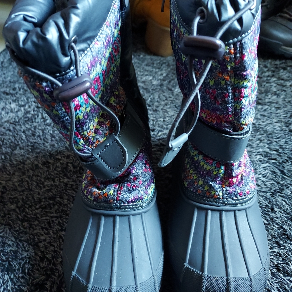 Dream Pairs Thinsulate Multicolor Kids Rain/Snow Boots